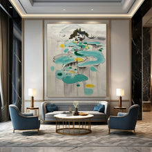 Load image into Gallery viewer, “Ink - Inspired Abstract Landscape” - Oriental - Style Art on Canvas DKH1584
