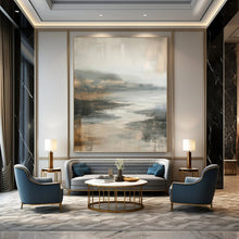 Load image into Gallery viewer, “Muted Coastal Landscape” Abstract Painting on Canvas, Serene Bedroom Decor DKH1001

