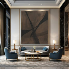 Load image into Gallery viewer, “Intertwined Dark Forms” - Brown, Black Abstract Art on Canvas DKH1159
