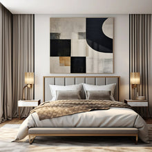 Load image into Gallery viewer, Mixed Geometric Abstract Painting, Ideal for Eclectic Living Room &amp; Modern Dining Area LargeART1373
