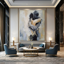 Load image into Gallery viewer, Abstract Embrace Painting, Perfect for Romantic Bedroom &amp; Intimate Lounge LargeART1831
