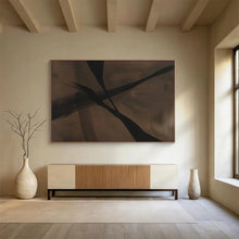 Load image into Gallery viewer, Abstract Painting on Canvas: Dark - Toned Organic Lines - “Mysterious Paths” DKH585
