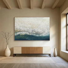 Load image into Gallery viewer, Textured Seaside Abstract Painting with Blue and White for Serene Spa &amp; Coastal Cottage DKH298
