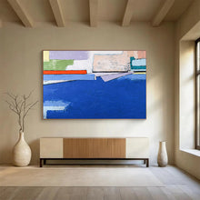 Load image into Gallery viewer, Colorful Abstract Painting on Canvas: Vibrant Block - Shaped Abstraction DKH575
