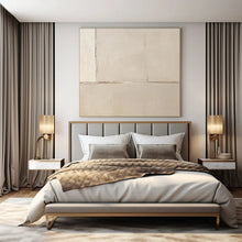 Load image into Gallery viewer, Minimalist White Abstract Canvas Painting, Ideal for Modern Hallway &amp; Minimalist Bedroom LargeART1304
