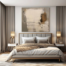 Load image into Gallery viewer, Gray &amp; White Line Abstract Canvas Painting, Perfect for Contemporary Office &amp; Art - Lovers’ Lounge LargeART1305
