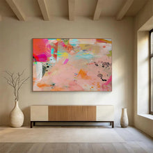 Load image into Gallery viewer, Soft Pink Mixed - Media Abstract Art for Feminine Boutique &amp; Gallery Pop - Up DKH079
