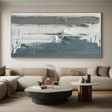 Load image into Gallery viewer, Large - Scale Gray Abstract Art for Minimalist Bedroom &amp; Modern Office LargeART0494
