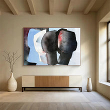 Load image into Gallery viewer, Hand - painted Large - scale Collaged Colorful Shapes Acrylic Art for Creative Studios LargeART1782
