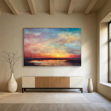 Load image into Gallery viewer, Colorful Sunset Landscape Painting on Canvas - “Vibrant Evening Skies” DKH776
