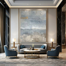 Load image into Gallery viewer, Gray - Toned Textured Abstract Art - Perfect for Living Room &amp; Hallway LargeART2354
