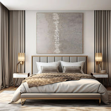 Load image into Gallery viewer, Subtle Grey Vertical Abstract Acrylic Art, Nice for Spa Room &amp; Reading Nook LargeART0987
