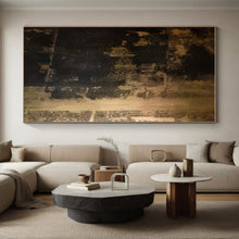 Load image into Gallery viewer, Oversized Dark Textured Abstract Art for Dramatic Living Room &amp; Sophisticated Lounge LargeART0529
