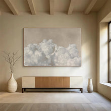 Load image into Gallery viewer, Soft Clouds on Beige Sky Abstract Art for Minimalist Bedroom &amp; Calm Office DKH126
