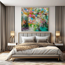 Load image into Gallery viewer, Colorful Floral Explosion Abstract Canvas Painting, Suited for Bright Kitchen &amp; Art - Filled Café LargeART1226
