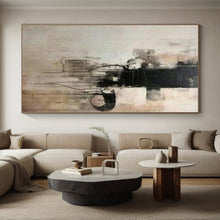Load image into Gallery viewer, Large - Format Hand - painted Black and White Dripping Abstraction Acrylic Art for Edgy - Style Studios LargeART0251
