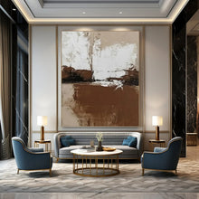 Load image into Gallery viewer, “Neutral Tone Gradients” Abstract Minimalist Painting on Canvas, Sophisticated Decor DKH975
