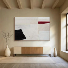 Load image into Gallery viewer, Minimalist Black, White, and Red Abstract Abstract acrylic painting DLZ110
