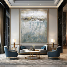 Load image into Gallery viewer, Textured Blue &amp; Gray Abstract Landscape, Ideal for Serene Bedroom &amp; Modern Office LargeART1972
