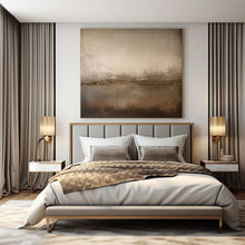 Load image into Gallery viewer, Beige Textured Gradient Abstract Painting, Ideal for Neutral - Toned Living Room &amp; Modern Spa LargeART1467
