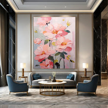 Load image into Gallery viewer, Soft Pink Floral Abstract Painting, Suited for Feminine Boudoir &amp; Calming Yoga Studio LargeART1905
