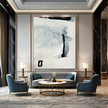 Load image into Gallery viewer, Minimalist Shadow Play – Soft Gray and Bold Black Forms DTP204
