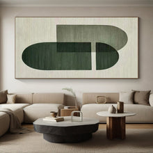 Load image into Gallery viewer, Green Geometric Overlaps Acrylic Art - Ideal for Mid - century Modern Office &amp; Minimalist Living Room LargeART0594
