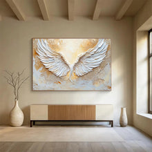 Load image into Gallery viewer, Textured White Wings Abstract Painting On Canvas DKH455
