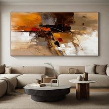 Load image into Gallery viewer, Warm Toned Abstract Cityscape Acrylic Art - Ideal for Industrial - style Loft &amp; Cozy Library LargeART0598
