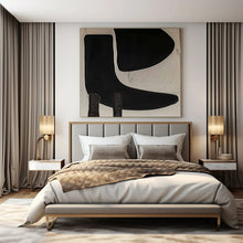 Load image into Gallery viewer, Black and White Shapes Acrylic Art, Nice for Monochrome Study &amp; Modern Lounge LargeART1073
