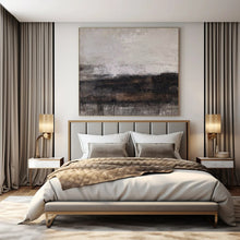Load image into Gallery viewer, Grey - Black Deep Abstract Acrylic Art, Ideal for Art Studio &amp; Fireplace Sides LargeART0983
