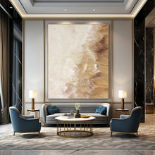 Load image into Gallery viewer, “Soft Beige Textures” - Beige, Brown Abstract Art on Canvas DKH1223
