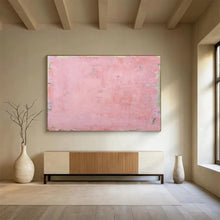 Load image into Gallery viewer, Hand - painted Generous - sized Soft Pink and Green Edged Acrylic Art for Serene Living Rooms LargeART1791
