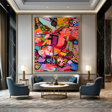 Load image into Gallery viewer, “Pink Dream Reimagined” Rich pinks, purples, and diverse abstract forms. DTP295
