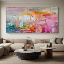 Load image into Gallery viewer, Hand - painted Large - sized Colorful Abstract Composition Acrylic Art for Artistic Studios LargeART0089
