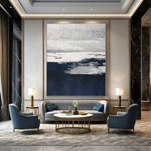 Load image into Gallery viewer, “Grey and Blue Abstract Landscape” - Atmospheric Abstract Art on Canvas DKH1540
