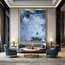 Load image into Gallery viewer, Blue and Gray Abstract Stream – Textured Acrylic Landscape DTP251
