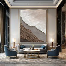 Load image into Gallery viewer, “Neutral Textured Layers: Earthy Tones Abstract” Abstract Painting on Canvas, Minimalist Wall Decor DKH1036
