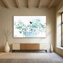Load image into Gallery viewer, Minimalist Bird &amp; Foliage Abstract Painting on Canvas DKH539
