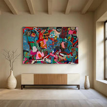 Load image into Gallery viewer, “Vibrant Color Explosion” - Bold Abstract Acrylic, Great for Creative Office and Living Room DLZ242
