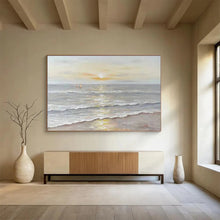 Load image into Gallery viewer, “Serene Seaside Sunset” - Realistic - Inspired Abstract Acrylic, Good for Beach House and Bedroom DLZ249
