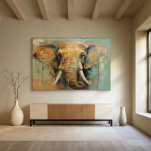 Load image into Gallery viewer, Colorful Elephant Portrait Abstract acrylic painting DLZ083
