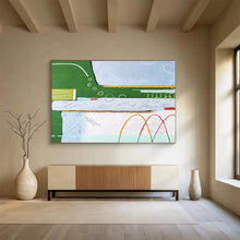 Load image into Gallery viewer, Color - Blocked Landscape Abstract Painting on Canvas DKH565
