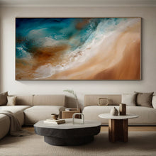Load image into Gallery viewer, Custom Large Beach Wave Resin - Like Art - Perfect for Coastal Bedroom &amp; Beachfront Café LargeART0765
