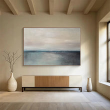 Load image into Gallery viewer, Minimalist Horizon in Soft Grays Abstract acrylic painting DLZ028
