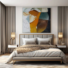 Load image into Gallery viewer, Orange, Green &amp; Blue Abstract Figure Painting, Ideal for Eclectic Living Room &amp; Creative Studio LargeART1457
