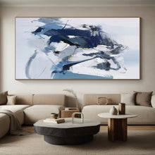 Load image into Gallery viewer, Large Cool - Toned Abstract Art - Ideal for Modern Bedroom &amp; Art - Loving Library LargeART0780
