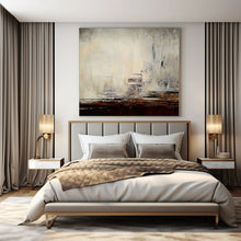 Load image into Gallery viewer, Oversized Hand - painted Monochrome Urban Mist Acrylic Art for Industrial - Chic Lounges LargeART0205
