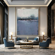 Load image into Gallery viewer, “Purple - Hued Horizons” - Purple, Grey Abstract Landscape on Canvas DKH1224
