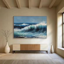 Load image into Gallery viewer, Dynamic Blue - Wave Abstract Painting for Nautical Living Room &amp; Adventure - Themed Office DKH324
